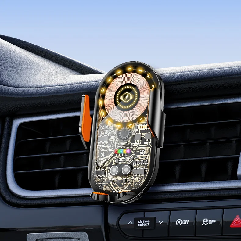 Transparent Wireless Car Charging Holder Universal Car Phone Holder for Vehicles Mobile Phones