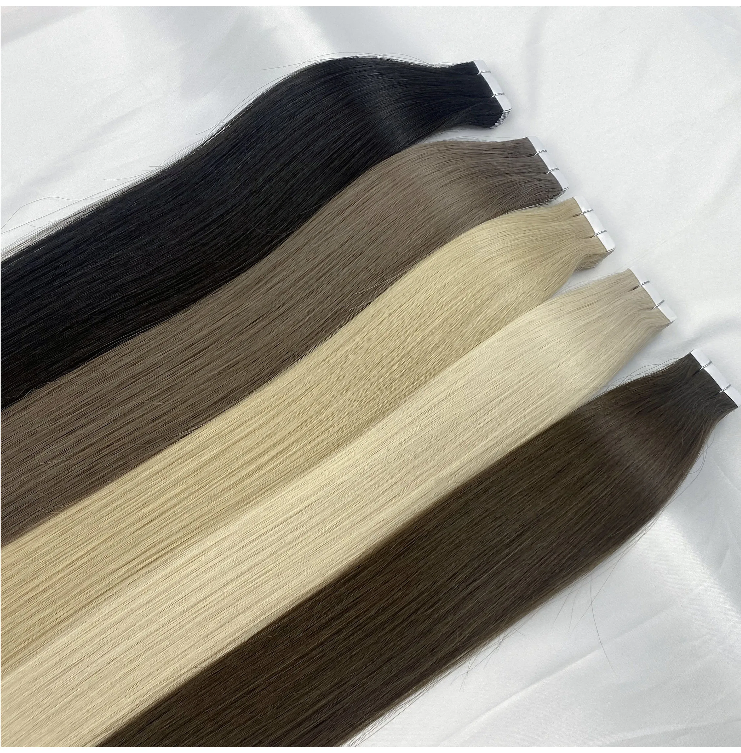 Light Color Tape Extension Echt Haar Tape Remover Hair Extensions Super Tape For Hai