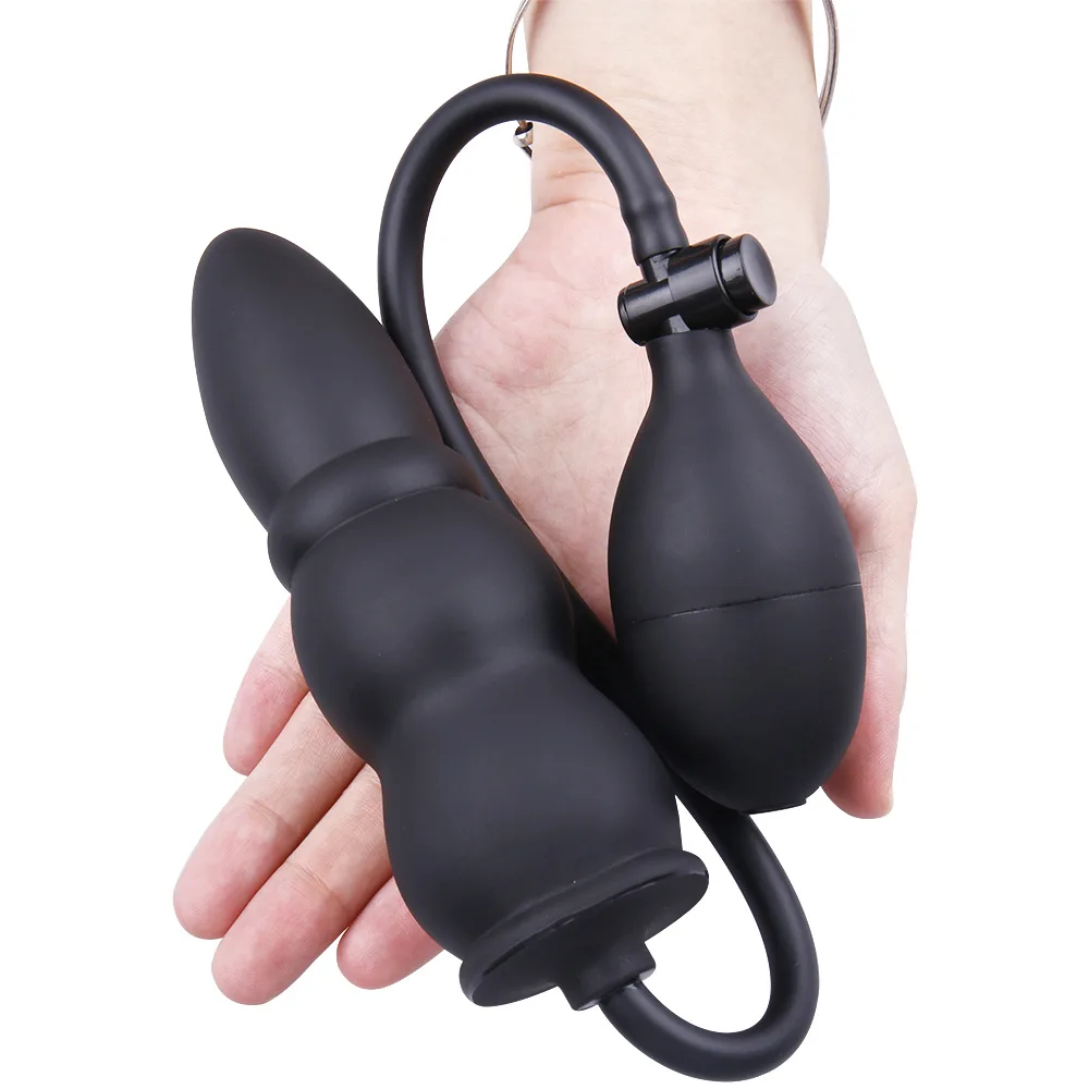 Adult G spot Expansion Stimulator Inflatable Anal Butt Plug Dilator Big Dildo Insertion Sex Toy Male Female Massager