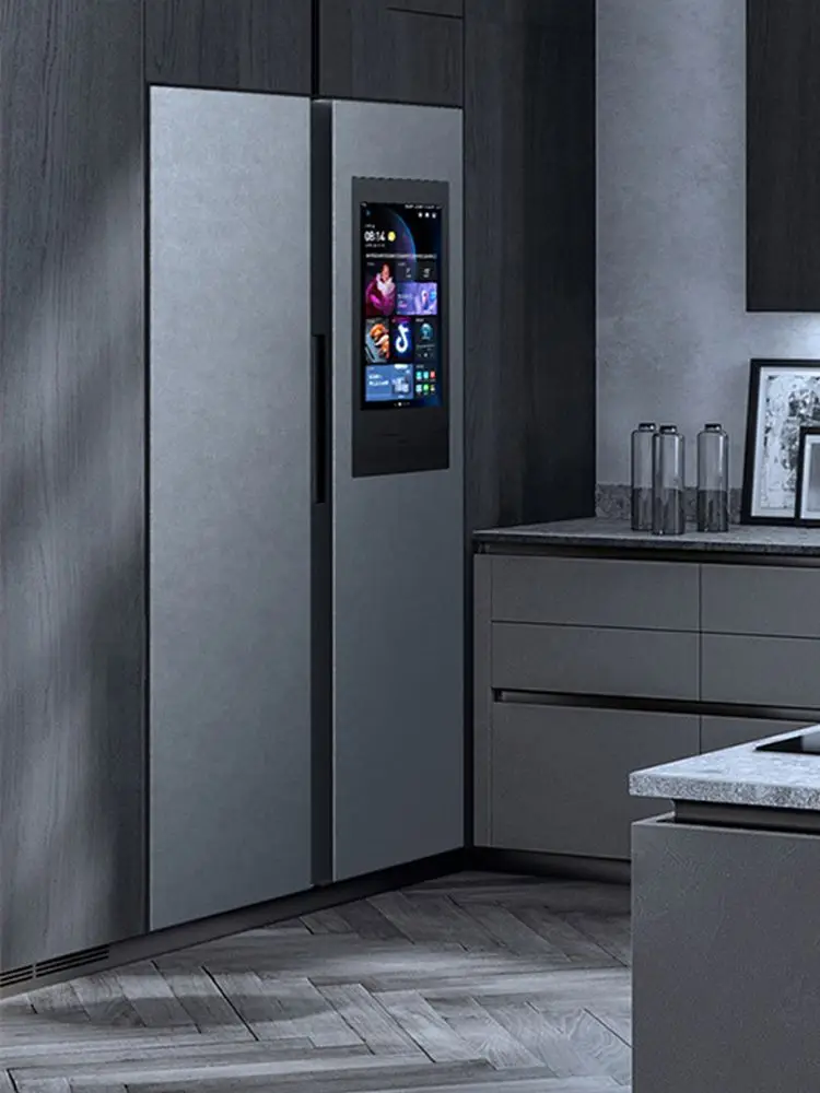 610L liter double-door side-by-side door household large-capacity inverter wind-cooling sound large-screen smart refrigerator