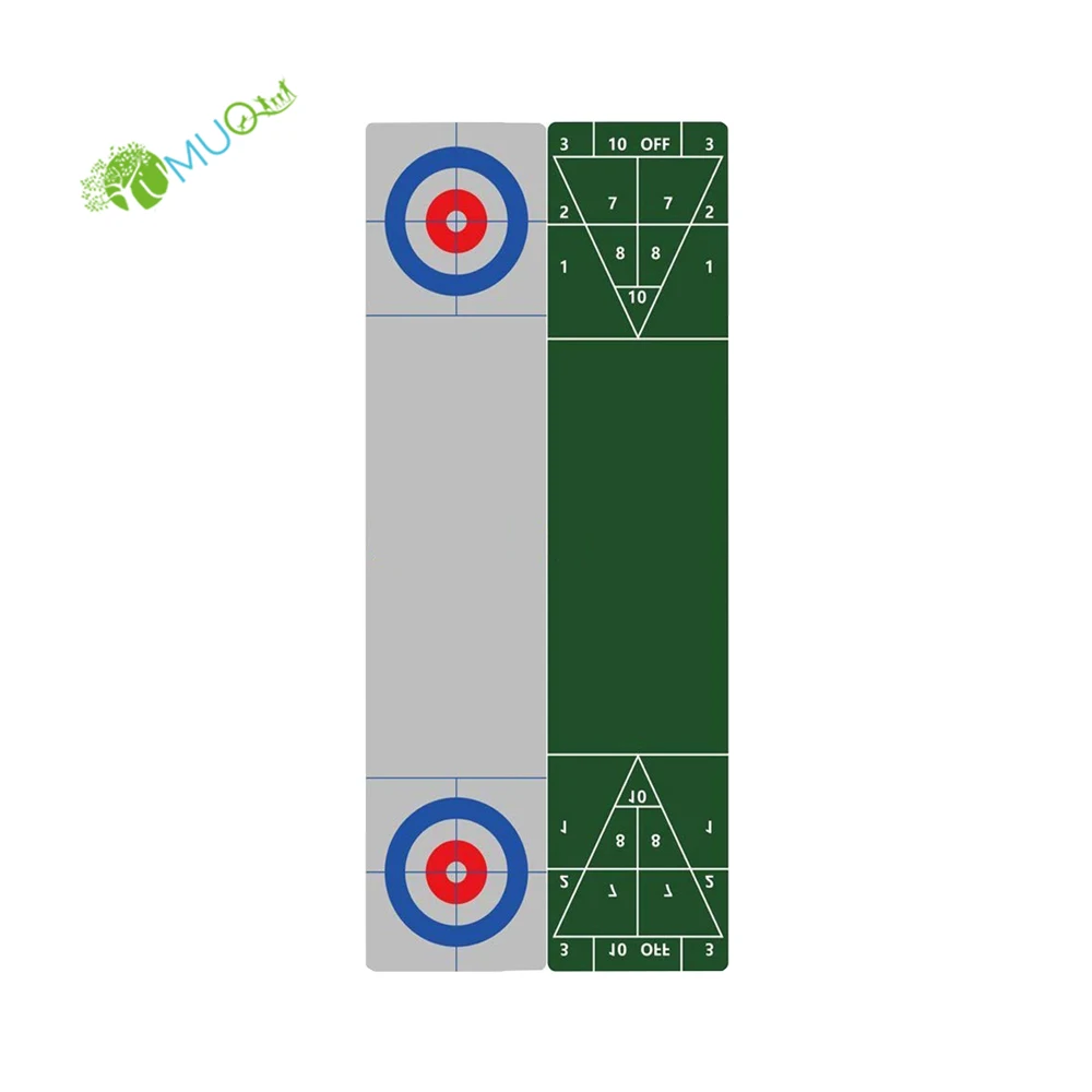 YumuQ Tabletop / Table Top 2 IN 1 Shuffleboard and Board Curling Games Indoors and Outdoors Kids and Family Games