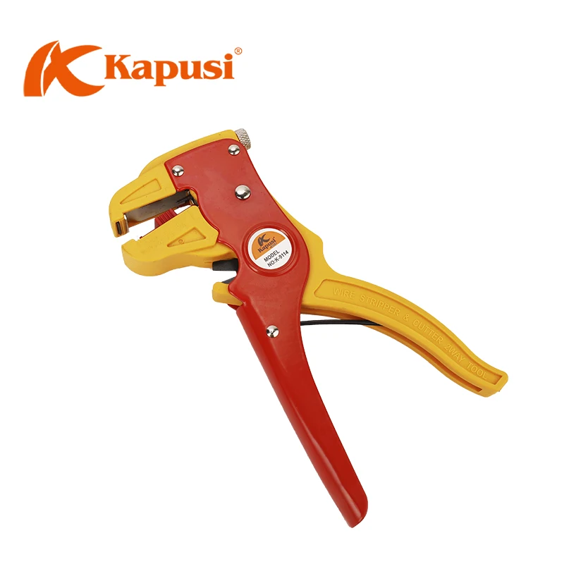 KAPUSI K-9114 Mini Multifunctional Crimp Pliers Automatic Trumpet Wire Stripper Duckbill Bend Nose Bolt DIY OEM Cutting