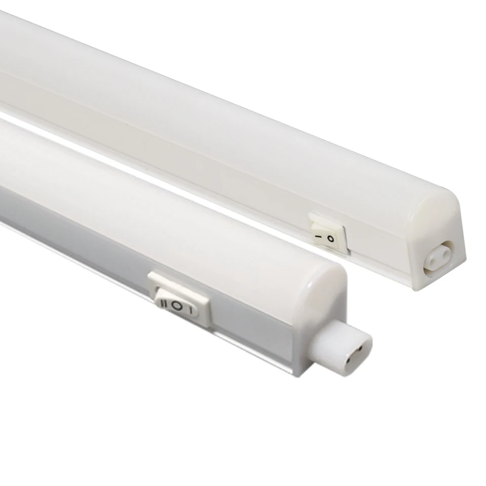 Factory Price T5 10W 0.6M Linear LED Tube Light 3CCT Tricolor with Switch Cold Warm White CCT Hotels Shops Plastic PC Lamp Body