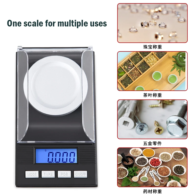 New hot sale 50g pocket electronic scale gold medicinal material weighs carat mini electronic balance 0.001g jewelry scale