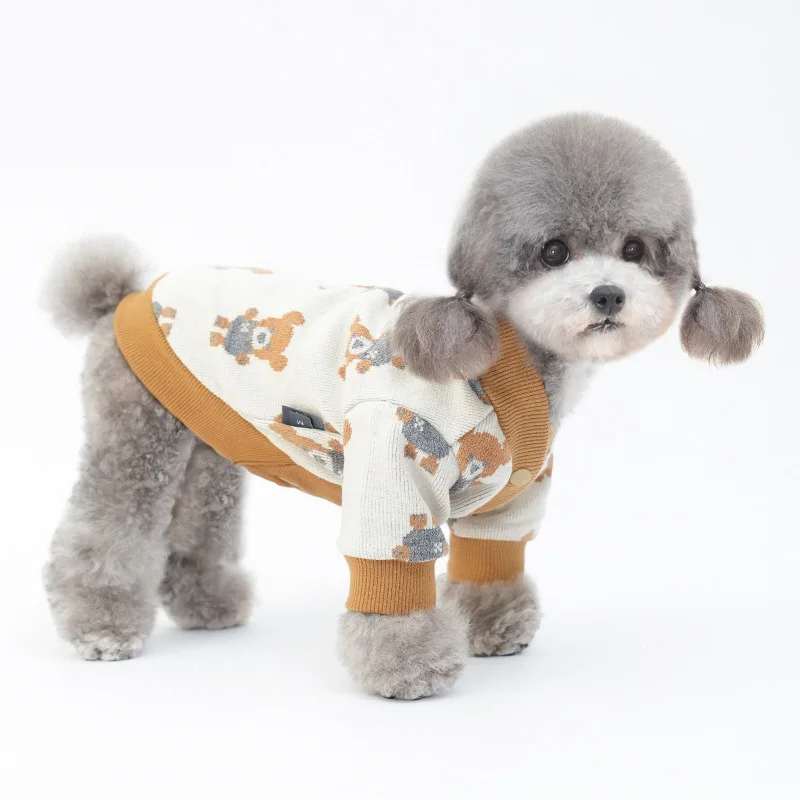 Autumn and winter new wind pet clothes dog clothes dog sweater teddy beautiful clothes