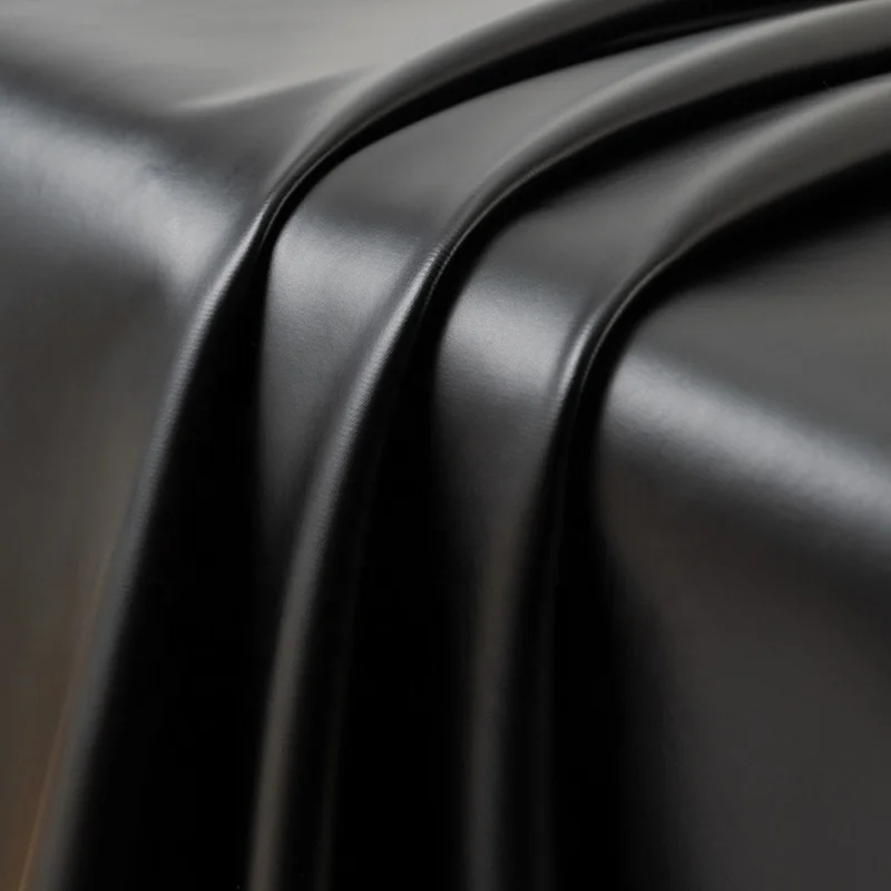 Factory stock Matte effect No texture synthetic leather 4 ways spandex faux leather pu stretch leather fabric for clothing