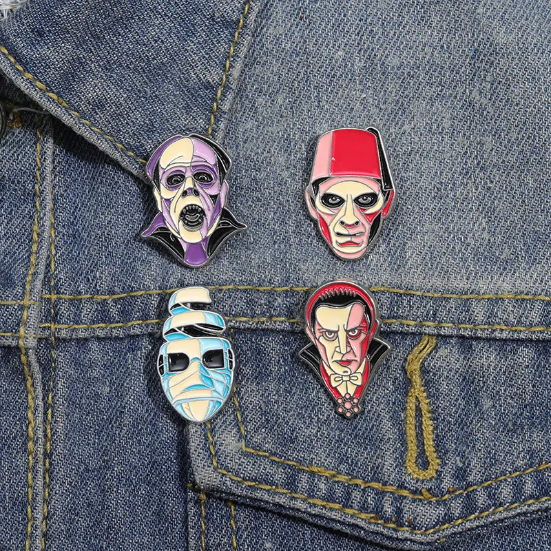 2024 New Customization Funky Cartoon Ghost Alloy Badge Metal Pin Wholesale Hard Soft Enamel Pin