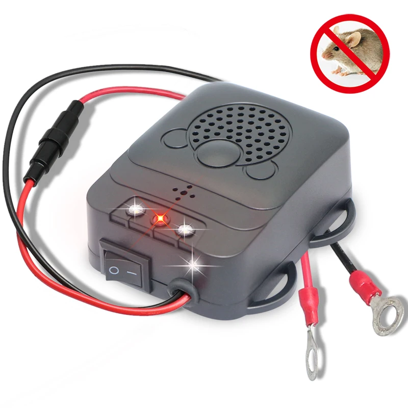 Mouse Repeller for Car Sound Wave and Vibration to Drive Mouse Rats Mice Away Mole Marten Repellent