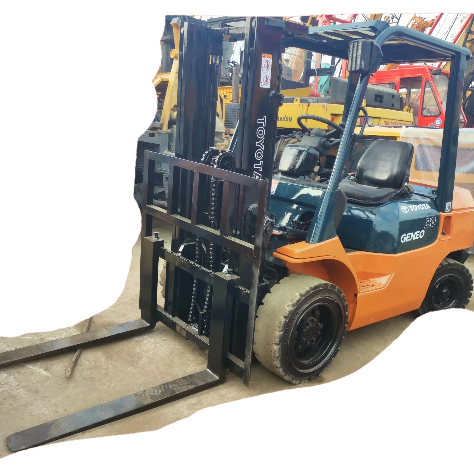 Toyota 3 Ton used 7FD30 diesel container forklift original engine 6fd30 automatic movement