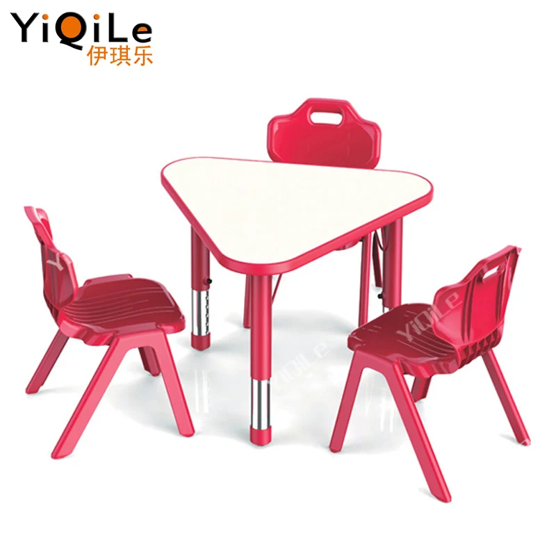 Высококачественная школьная мебель, подъемные комбинированные треугольные школьные столы, стулья для простых современных продуктов