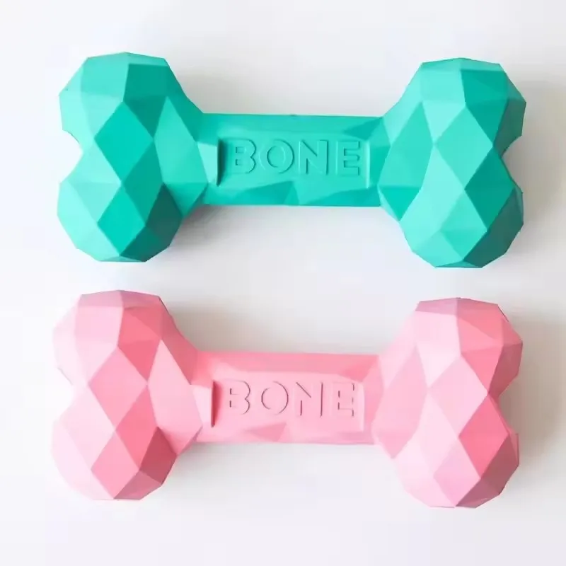 Wholesale Pet Dog Toys Bone Shaped Training Toys Interactive Durable Rubber Dog Chew Toy