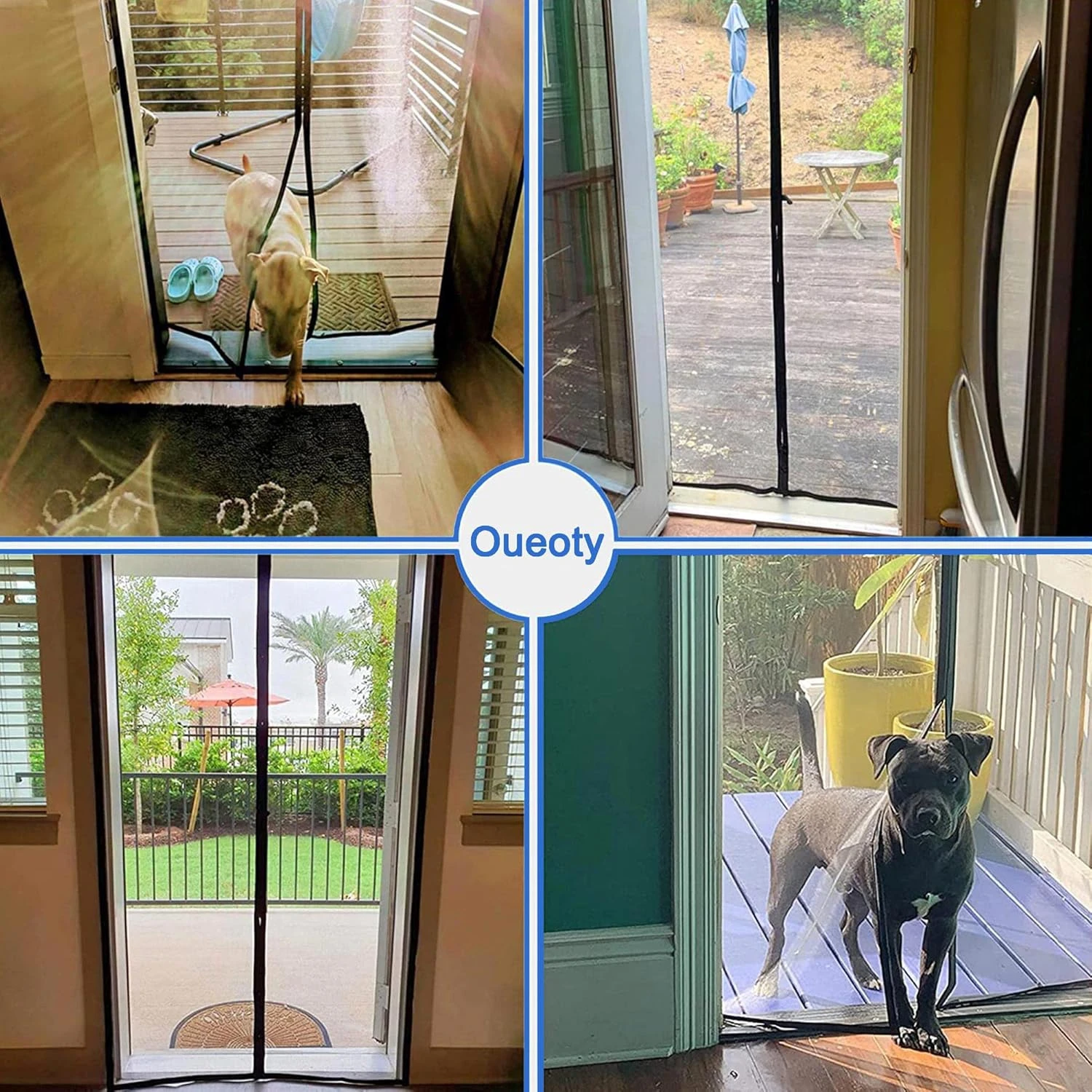 Home magnetic door curtain Magnetic Door Window Screen black Anti Mosquito polyester Netting