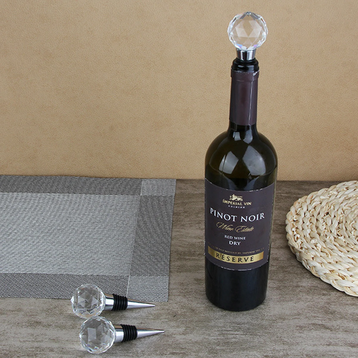 Customized Diamond Crystal Golf Ball Wine Stoppers For Wedding Decorative Bar Tools Accessories Wholesale Crystal Wine Stopper