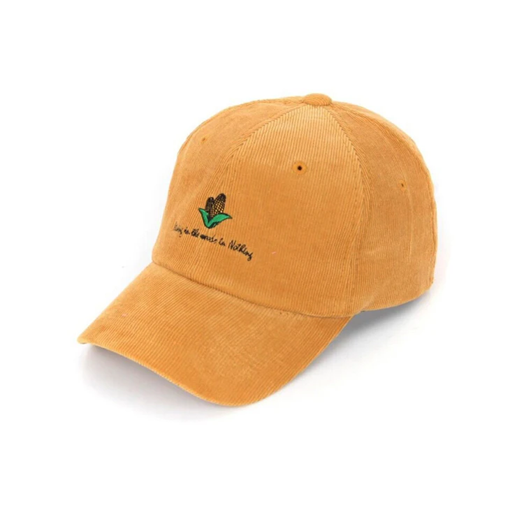 High Quality Custom Embroidered Corduroy Baseball Cap