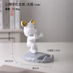Lovely Animal Desktop Mobile Phone Holder DIY Crafts Cute Bear Cell Phone Stand Holder Home Decorations