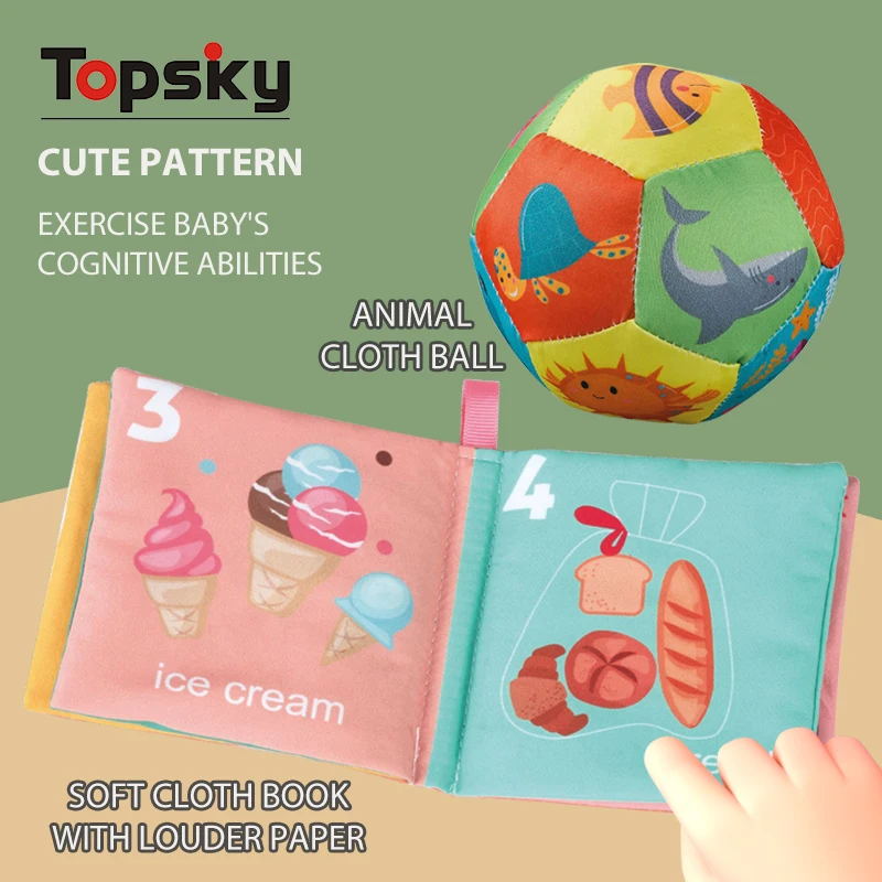 Newest Cartoon Newborn Baby Rattle Toys Set Baby Play Phone Color Cloth Book Musical Rattle Gift Early Educational Toys