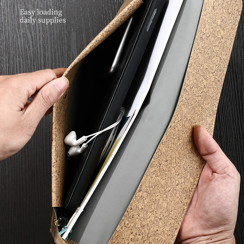 Cut out handle paper holder bag office stationery files organizer