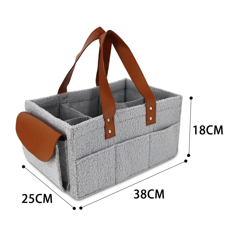 Wholesale Portable Storage Basket Baby Diaper Bag Caddy With Shoulder Strap