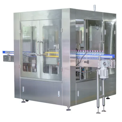 Roll-feed hot melt wet glue wine beer juice drinking water glass bottle  BOPP opp Labeling machine