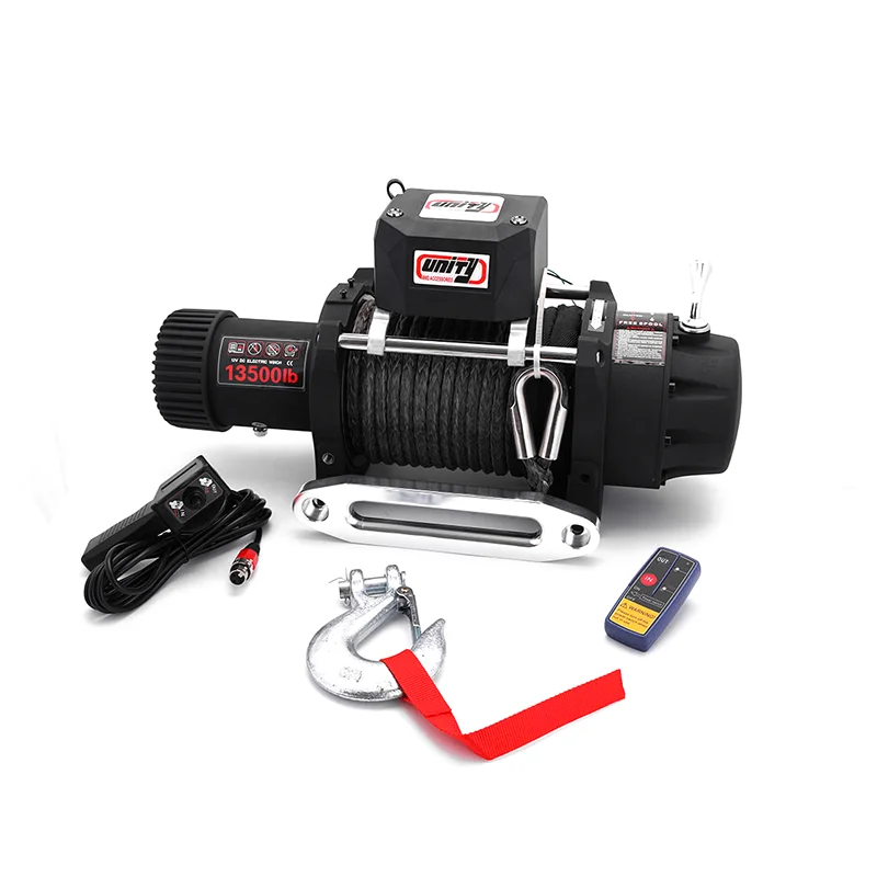 12V 13500lbs winch OEM 4X4 Wholesale Electric Winch with Synthetic Rope 4x4 Offroad Accessories Electric Winch