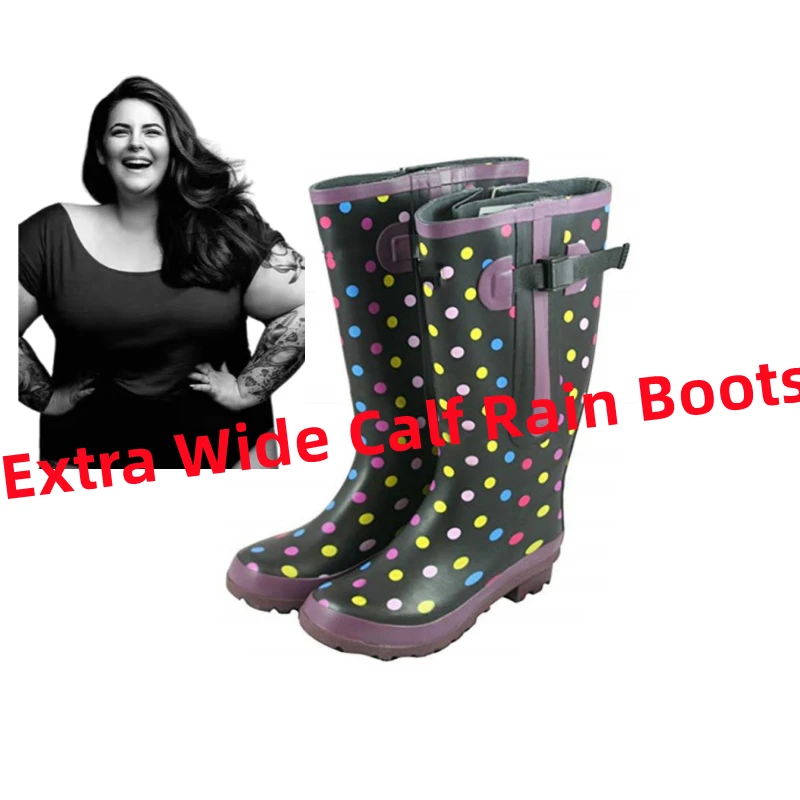 Большие размеры модные сапоги Welly широкие женские для дождя с широкими ногами оптовая продажа под заказ