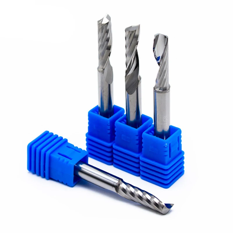 CNC Tools High Quality Uncoated 4mm hss Single Flute End Mills for aluminum cutting