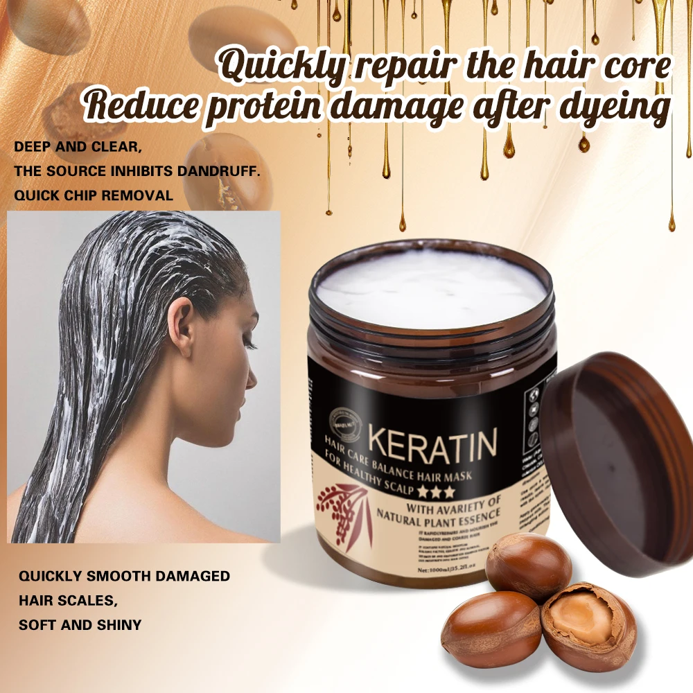 Popular keratin hair mask keratin hair treatment mask max care brazil hair mask