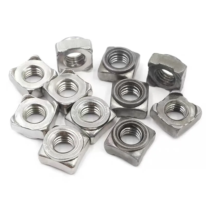 DIN928 M6 M8 carbon steel square insert weld locking M4 projection spot nut with bolt
