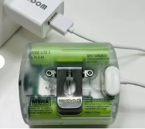 MSHA Explosion-proof Miner Lamp, WISDOM Cordless Cap Lamp Wise Lite 2 Mining Light