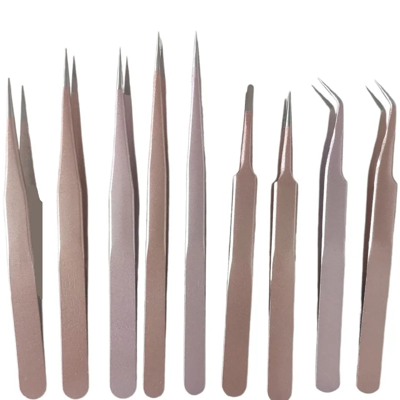 
Gold pink blue colorful colorful tweezers eyelash extension clip 