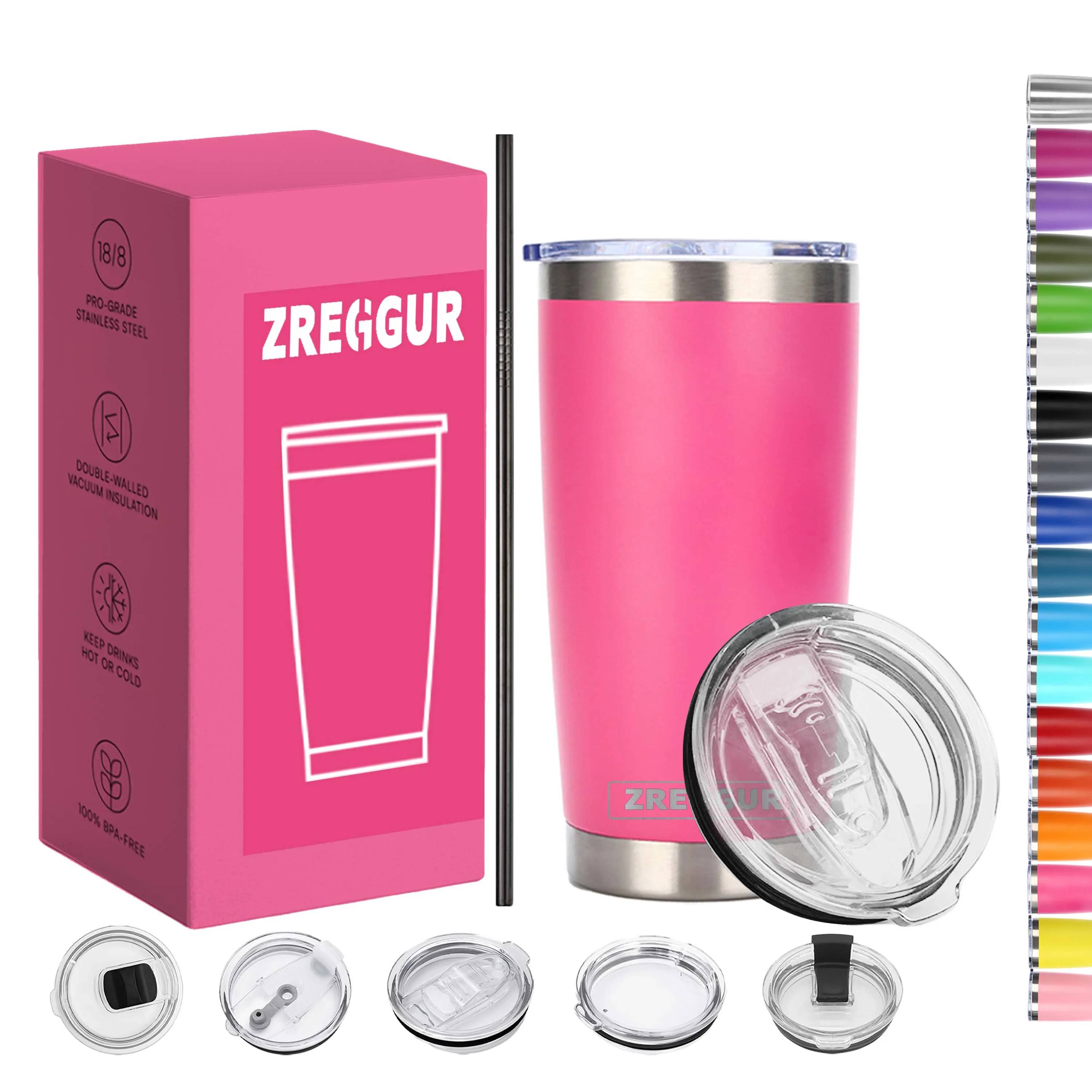 20oz  stainless steel Coffee Travel Mug Cups with lids and straws for cold drinks Yetys Cup coffee mugs