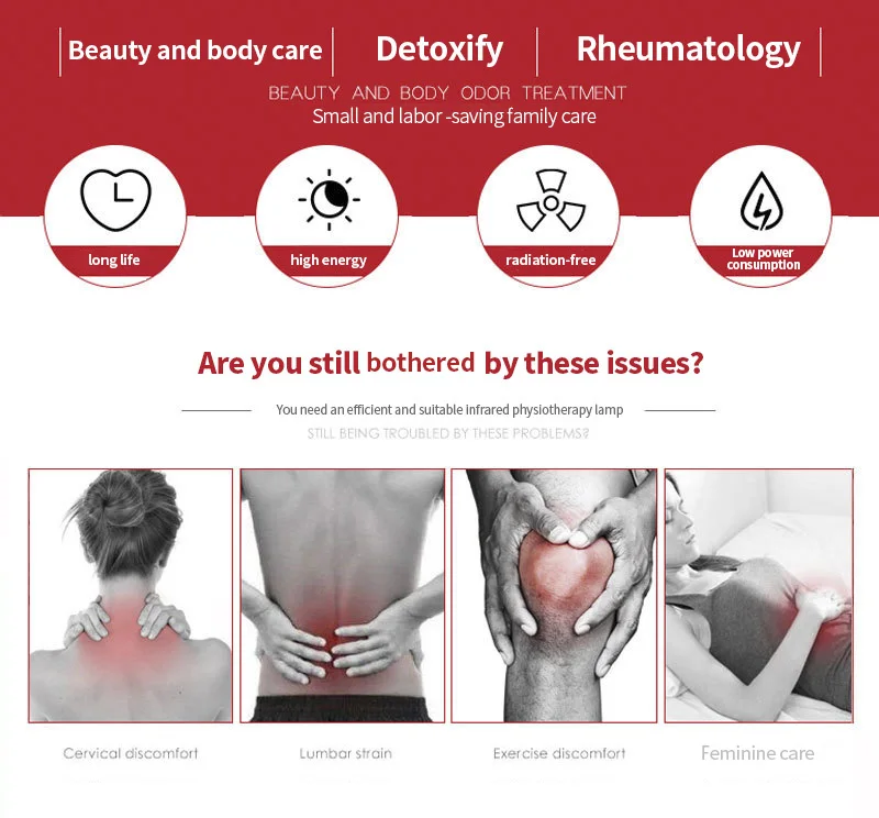 Red Skin Led Physical Therapy 660Nm 850Nm Pain Relief Device Anti Aging Head And Face Panel Lamp Light For Face Neck Pain Reli