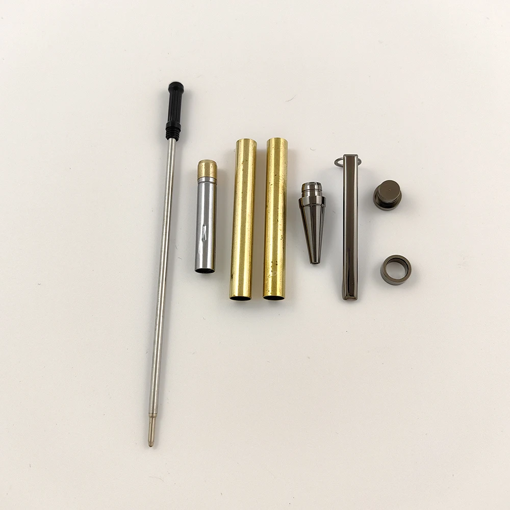Taiwan DIY 7MM Slim Pen Kits Handmade Woodturning Pen Making Parts Sierra Bolt Action Twist Pen Kits