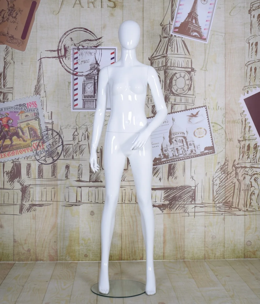 Clothing store model props female bright white full body display frame window women dummy Korean human simulation model frame