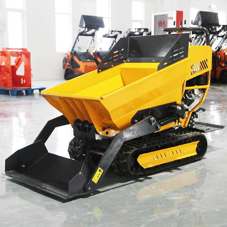 Mini Dumper Tracked Fully Hydraulic Track Self Loading Dumper Farm Mini Crawler Dumper Truck Garden Tractor Factory Price
