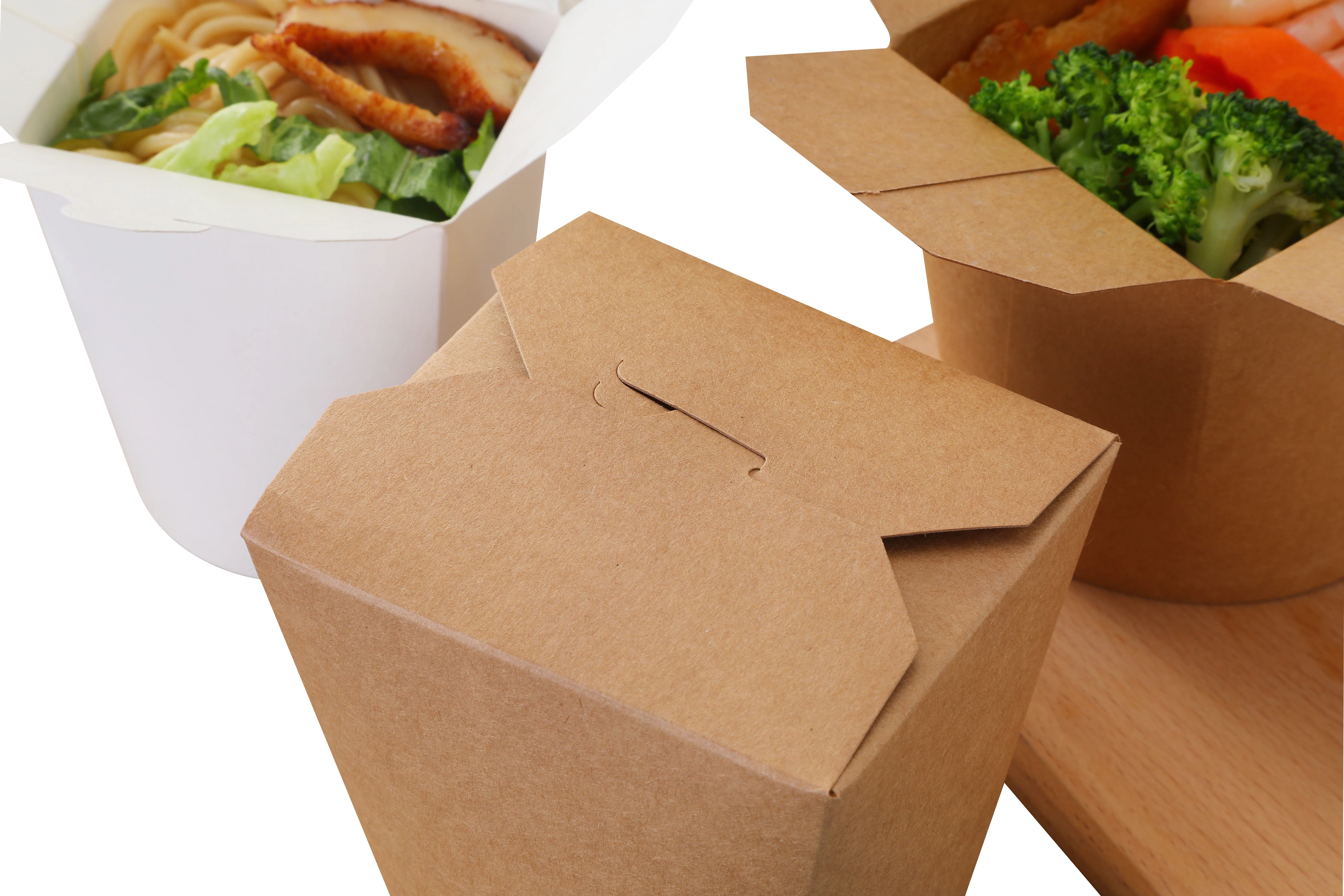 Custom Disposable Takeaway Togo Container Food Grade Restaurant Noodle Salad Packaging Box Take Out Containers