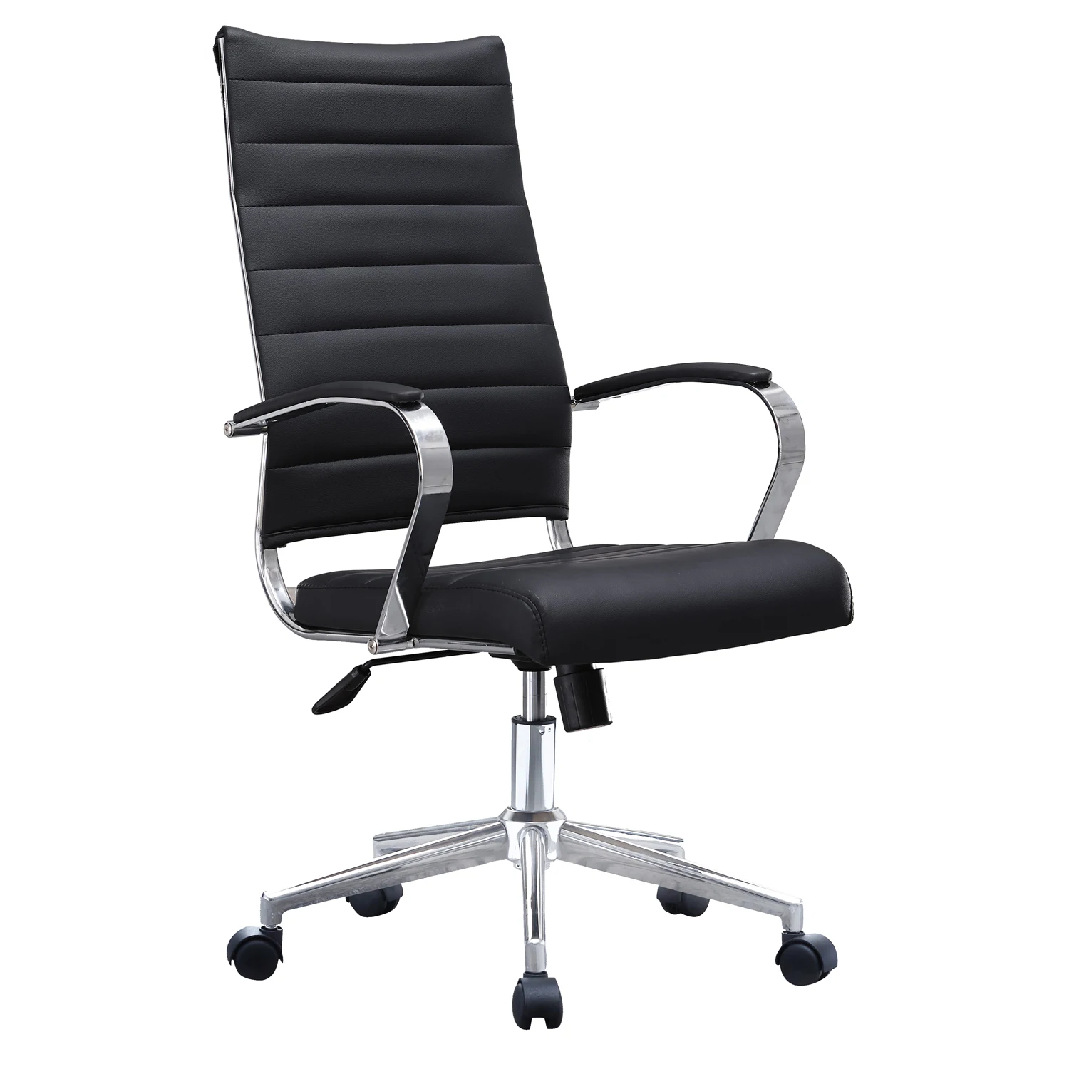 
ergonomic white PU leather computer manager work desk office chair 