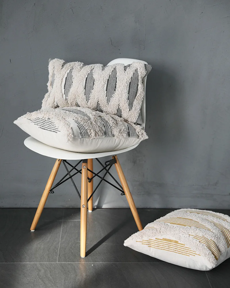 Wholesale Decorative Pillowcase Woven Throw Pillow Cover Home Decor Custom Made Bohemian Macrame Tassel Weave Boho Cushion Cover