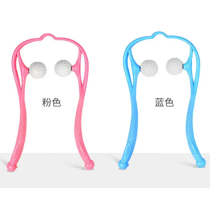Plastic Pressure Point Therapy Neck and Shoulder Dual Massager deep kneading Roller type Massager