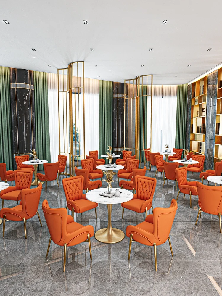 Modern Design Cafe Restaurant Hotel Luxury Office Furniture  Lazy Soft Relax Grid Fabric Sofa Chair Single