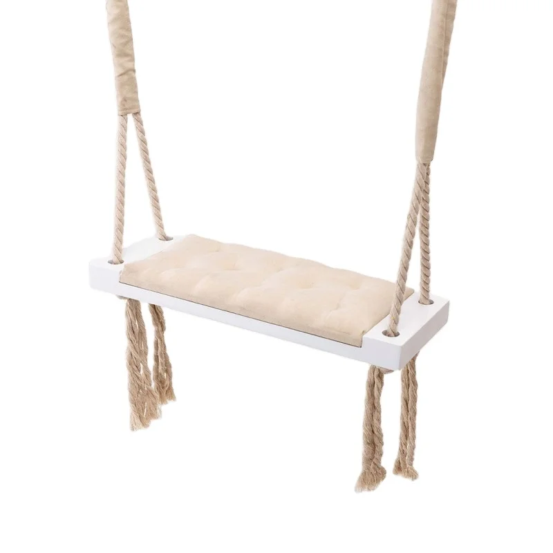 chaozhou great  INS Style Indoor Hanging Swing Chairs Lovely Rope and Cushion Design for Girl Kids Baby Toys and Party Novelties