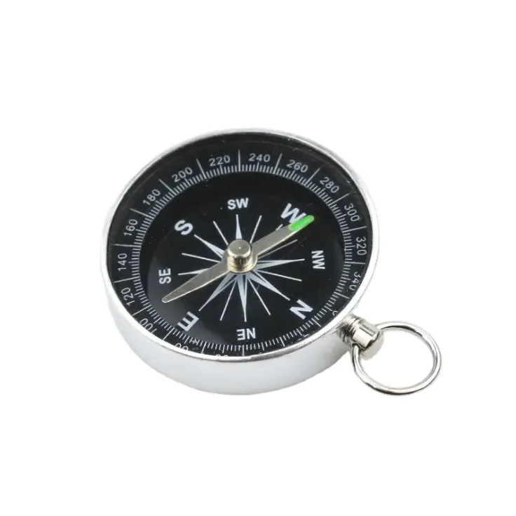 Aluminum Pocket Compass with Qibla Direction Finder Metal Case for Hiking Camping Climbing Tourism Use as a Guide
