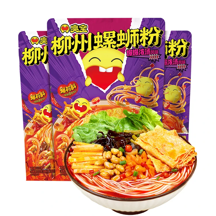 Chinese Guangxi Liuzhou snack ready-to-eat luosifen smelly treasure liziqi instant noodles with spicy rice noodles from the same
