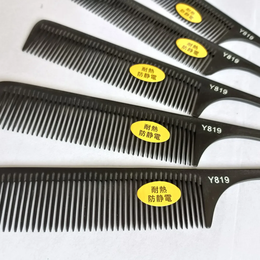 Good quality salon store use black Pointed Tail wooden Comb to make Hair Smooth Y819
