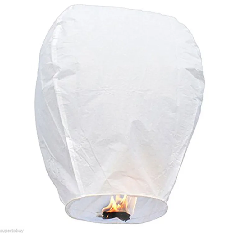 
Custom Environmentally Friendly 17G Flame Retardant Kraft Paper Wax White Oval Kong Ming Lantern OEM 