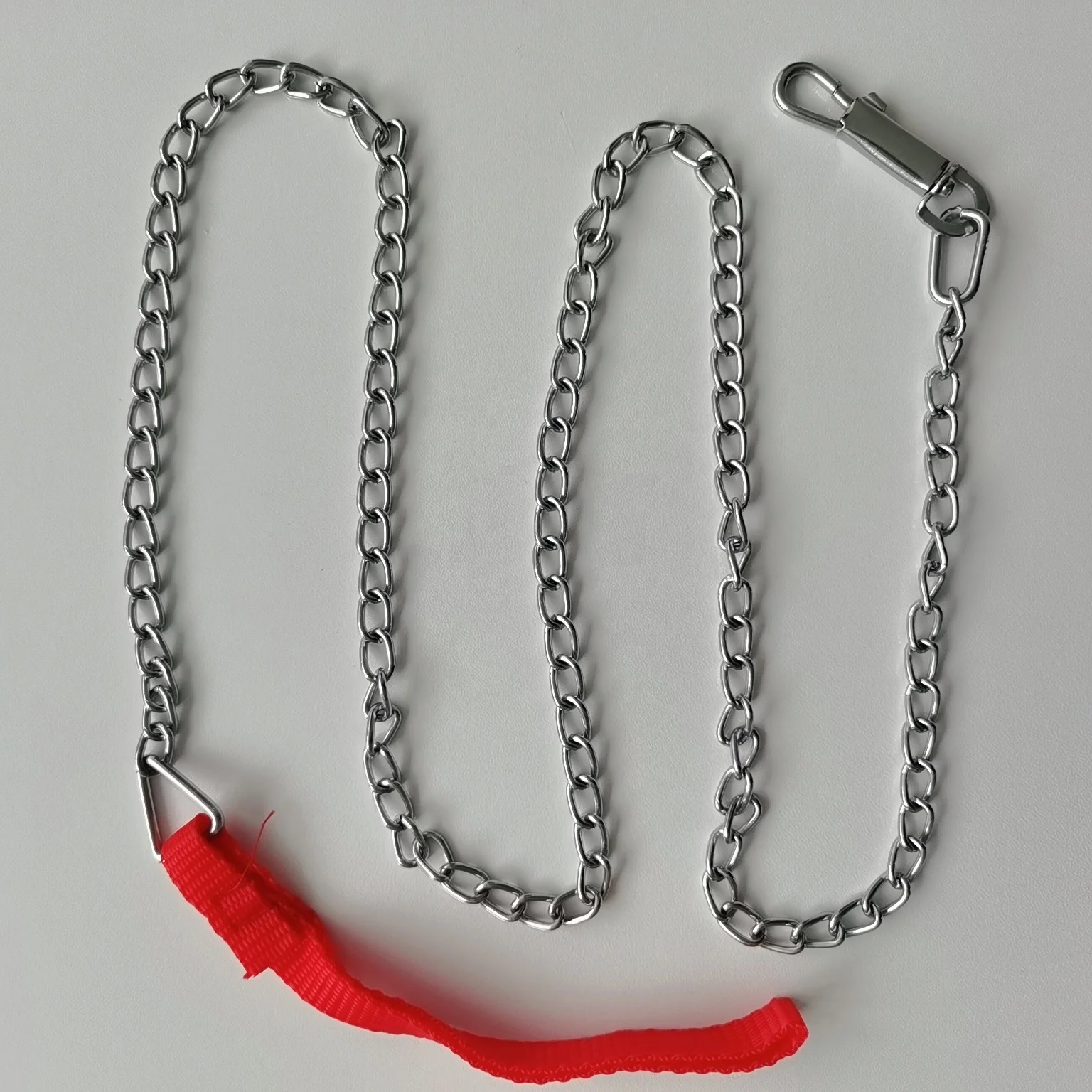 1.6MM 2MM 2.5MM 3MM 3.5MM 4MM Chrome Plated Animal Dog Link Chain With Nylon PVC Handle