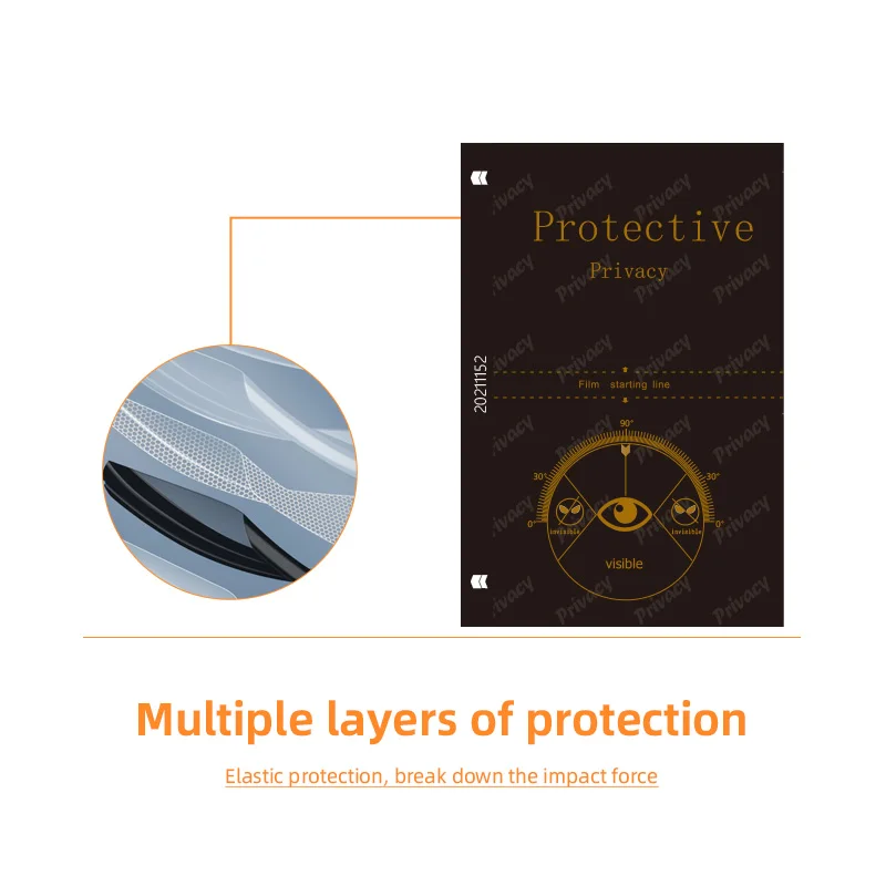 Wholesale Direct Anti-Fingerprint Protector De Pantalla Anti Spy Private Film Hydrogel Screen Protector Sheet TPU Film
