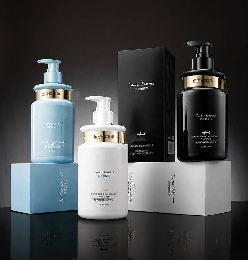 Best Seller Private Label Shampoo Set And Shower Gel Bath And Skin Care Caviar Conditioner and Shampoo Hyaluronan Shower Gel