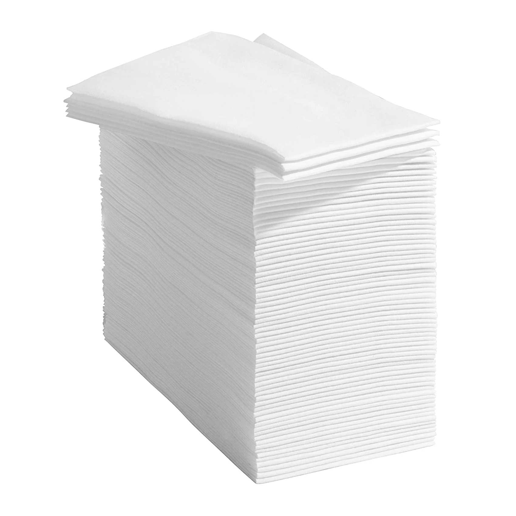 Disposable Hand Towels & Decorative Bathroom Napkins | Soft and Absorbent Linen-Feel Paper Guest Towels | White and Gold 100pcs