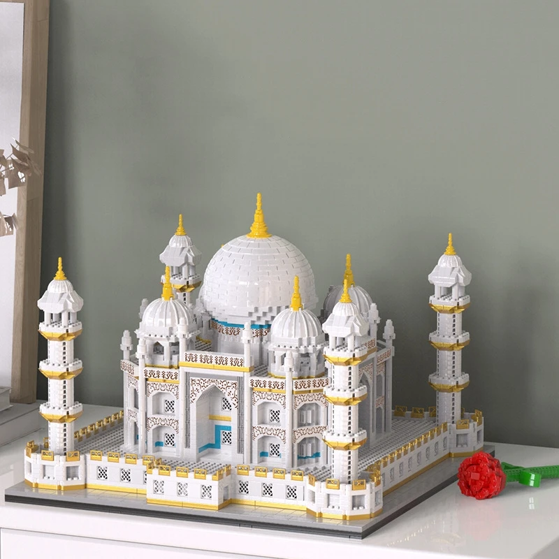 W0501-W0607 Taj Mahal world famous building creative Decoration Mini Building Block Plastic Toy gift for kids boys